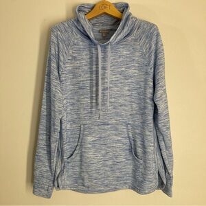 Talbots Light Blue Cowl Neck Pullover with Thumbholes